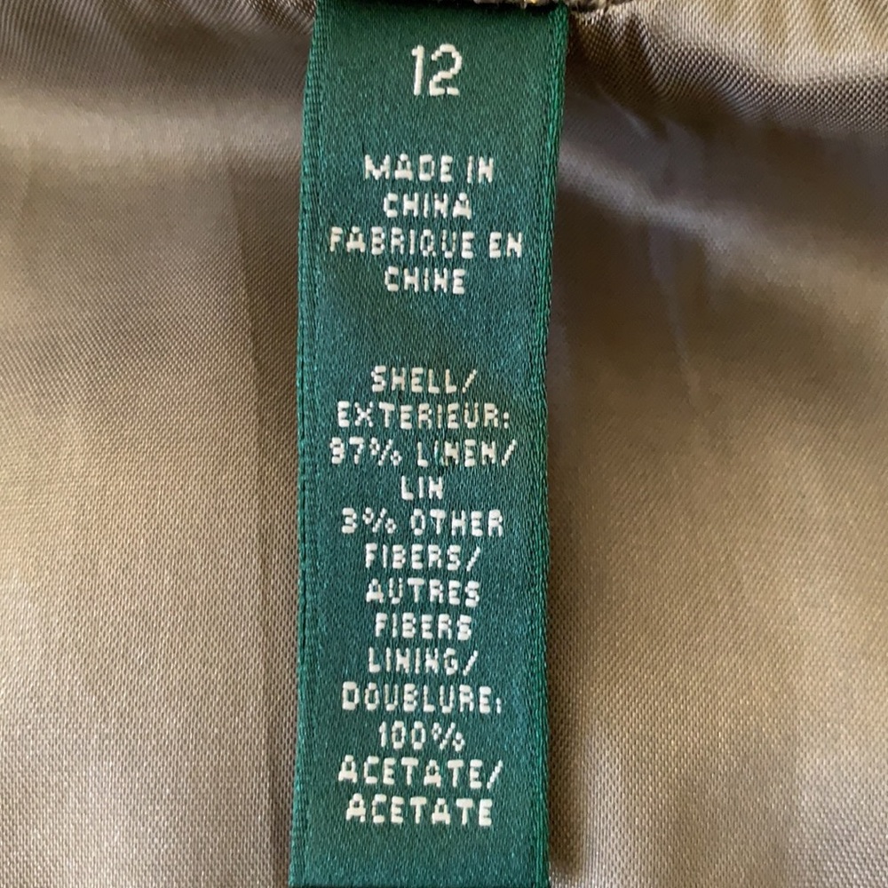 RALPH LAUREN GORGEOUS LINEN & GOLD METALLIC WOVEN JACKET..PERFECT & MINT - Picture 8 of 10